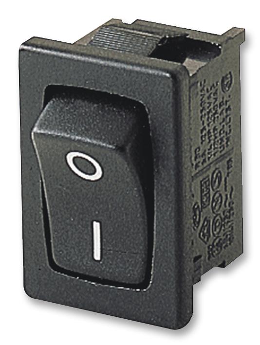 Marquardt 1801.2106-02 1801.2106-02 Rocker Switch Off-On Spst Non Illuminated Panel Mount Black 1800