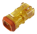 Deutsch - TE Connectivity DT06-2S-SDT-CE27 Automotive Connector Housing Transparent Thin Wall End Cap DT Plug 2 Ways