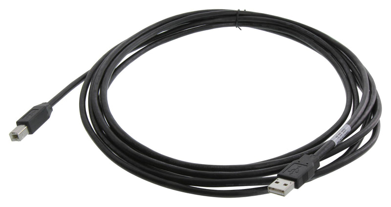 AMP - TE Connectivity 1487598-2 USB Cable Type A Plug to B 5 m 16.4 ft 2.0 Black