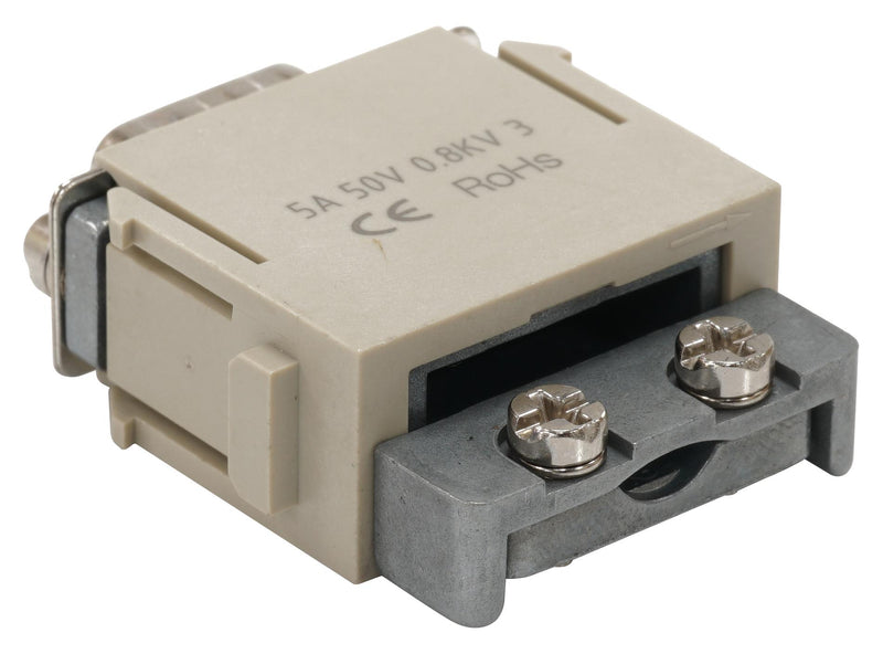 Multicomp PRO MP009509 Heavy Duty Connector D Sub MP-HM Inserts Module 9 Contacts Plug