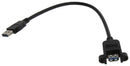 L-COM U3A00100-03M USB Cable 3.0 A PLUG-A Rcpt BLK 11.8"