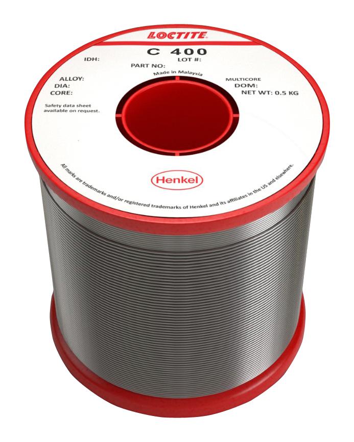 Multicore / Loctite C 400 60EN 5C 0.9MM S 500G C 500G Solder Wire Crystal 0.91mm Diameter 183&Acirc;&deg;C to 188&Acirc;&deg;C 500g