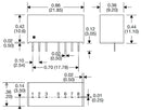 XP Power IW2412SA IW2412SA Isolated Through Hole DC/DC Converter Regulated ITE 2:1 1 W Output 12 V 84 mA