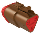 Amphenol SINE/TUCHEL AT06-3S-BRN Automotive Housing Plug 3POS 13A BRN