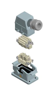 Harting 73101000006 HDC KIT 10B 10+GND Double Lever New