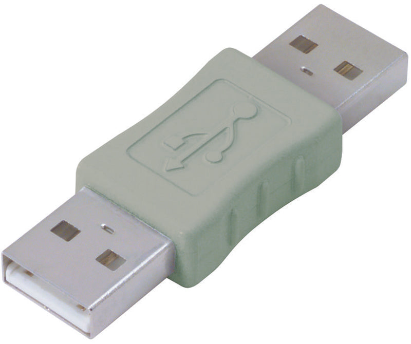 L-COM UAD014MM USB Adaptor, USB Type A Plug, USB Type A Plug, USB 2.0, Brass