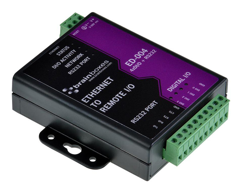 Brainboxes ED-004 I/O Module Ethernet to Digital 4 Ports RS232
