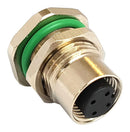 Bulgin Limited PXMBNI12RPF08APCPG9 Sensor Connector Buccaneer M12 Series Female 8 Positions PCB Socket
