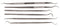 Duratool D02346 Double Ended Stainless Steel Scriber Set - 6 Piece