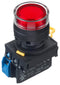 Idec YW1L-MF2E10Q4R Illuminated Pushbutton Switch YW Series SPST-NO Momentary Spring Return 24 V Red