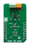 Mikroelektronika MIKROE-3394 Add-On Board ADC 8 Click ADS1115 16-Bit 4-Channel Mikrobus Connector