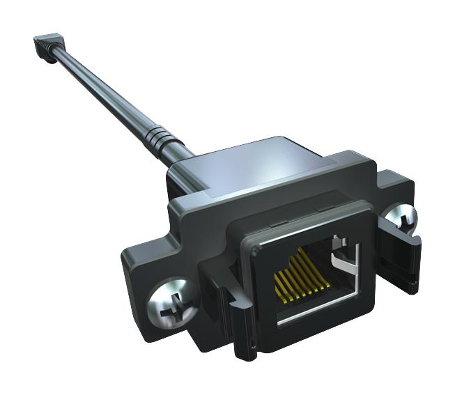 Samtec RPCE-01-E-00.25-D-C5E Ethernet Cable Cat3 Cat5 Cat5e RJ45 Socket Plug 9.9 &quot; 250 mm