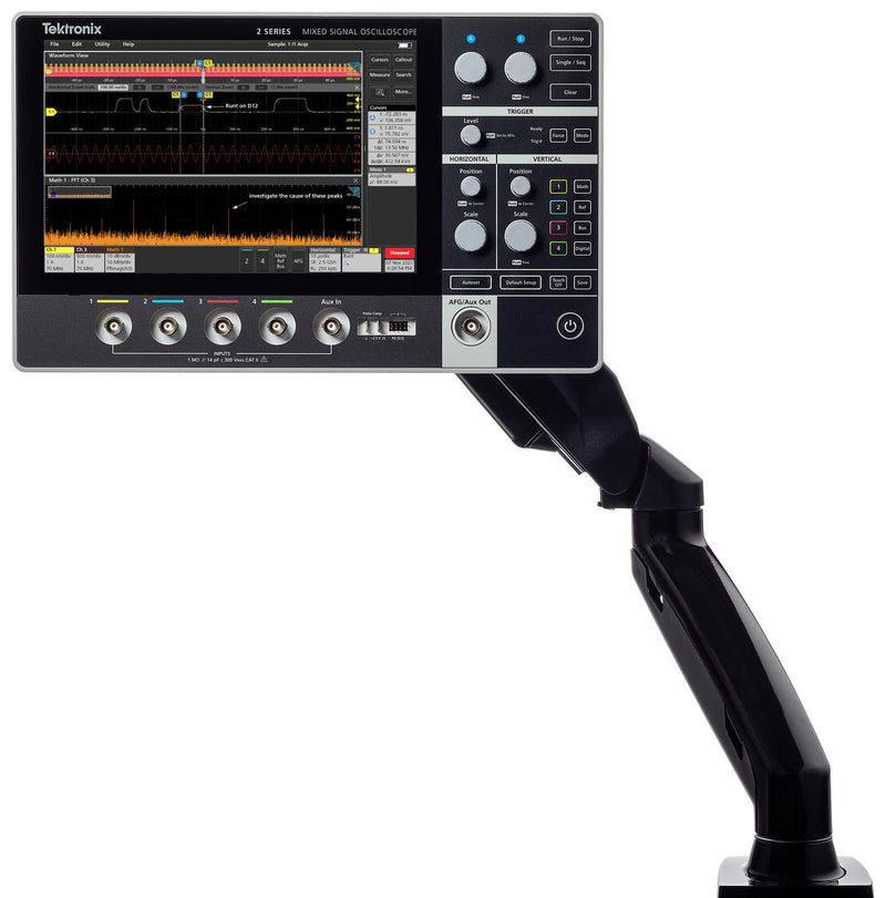 Tektronix MSO24 2-BW-100 MSO / MDO Oscilloscope 2 Series 4 Channel 100 MHz 2.5 Gsps 10 Mpts