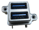 Amphenol ICC (COMMERCIAL PRODUCTS) MUSBR-4593-M0 USB Sealed Connector Vertical Rugged Stacked 2Ports Type A 3.0 Receptacle