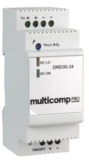 Multicomp PRO MP-DRD30-24 MP-DRD30-24 Isolated DIN Rail Mount DC/DC Converter ITE 4:1 30 W 1 Output 24 V 1.25 A