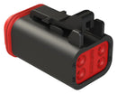 Amphenol SINE/TUCHEL AT06-4S-BLK Automotive Housing Plug 4POS 13A BLK