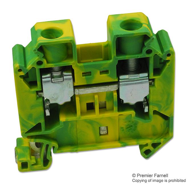 Phoenix Contact UT 16-PE DIN Rail Mount Terminal Block 2 Ways 16 AWG 4 mm&Acirc;&sup2; Screw 76 A