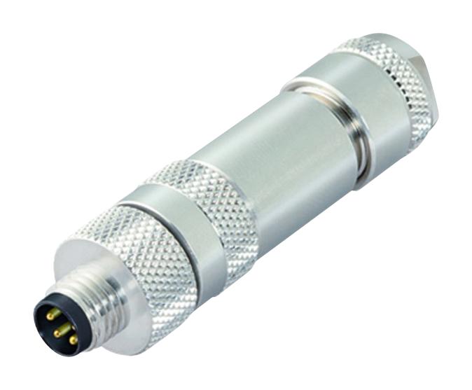 Binder 99-3363-100-04 Sensor Connector 768 Series M8 Plug 4 Contacts Screw Pin Straight Cable Mount