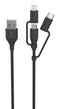 Ansmann 1700-0136 USB Cable A Plug to Lightning Micro Type C 1.2 m 3.9 ft
