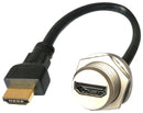 Multicomp PRO MP002471 Audio / Video Cable Assembly Hdmi Plug 11.8 " 300 mm Black MP Metal Sealed Connectors