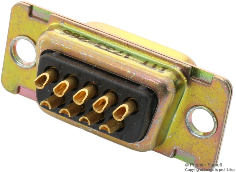 ITT Cannon DEM9P D Sub Connector DB9 Standard Plug DEM Series 9 Contacts DE Solder