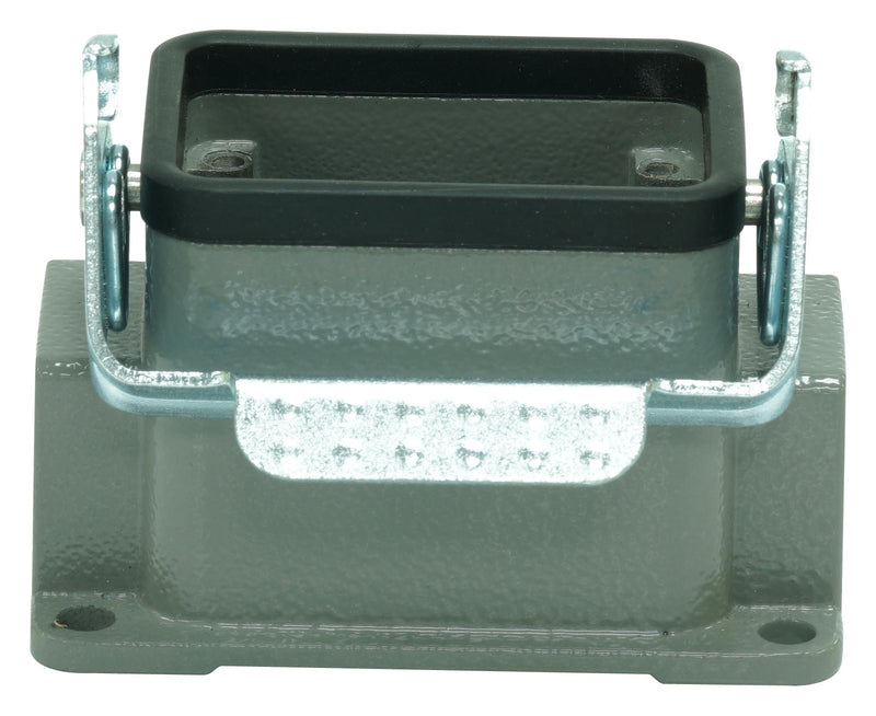 Multicomp PRO MP009356 Heavy Duty Connector Base Bulkhead Mount Side Entry Aluminium Body 1 Lever 6B