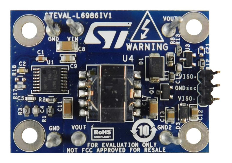 Stmicroelectronics STEVAL-L6986IV1 STEVAL-L6986IV1 Evaluation Board L6986I Synchronous Iso-Buck Converter Power Management New