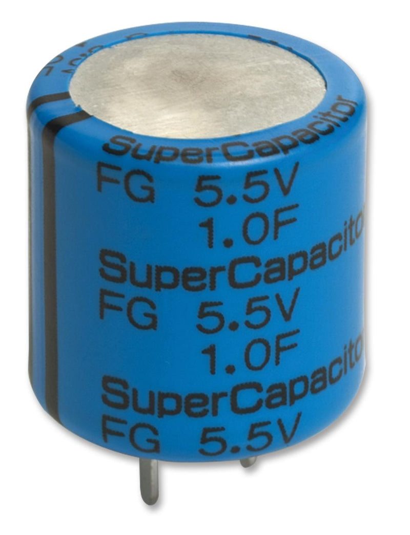 Kemet FG0H105ZF FG0H105ZF Supercapacitor Edlc 1 F 5.5 V Radial Leaded -20% +80% 5.08 mm 1000 Hours @ 70&deg;C