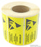 VERMASON 242125 Label, Paper, Black on Yellow, Self Adhesive, 38mm x 76mm, Pack of 1000