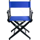 Filmcraft Pro Series Short Director's Chair (18", Black Frame, Blue Canvas)