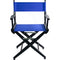 Filmcraft Pro Series Short Director's Chair (18", Black Frame, Blue Canvas)
