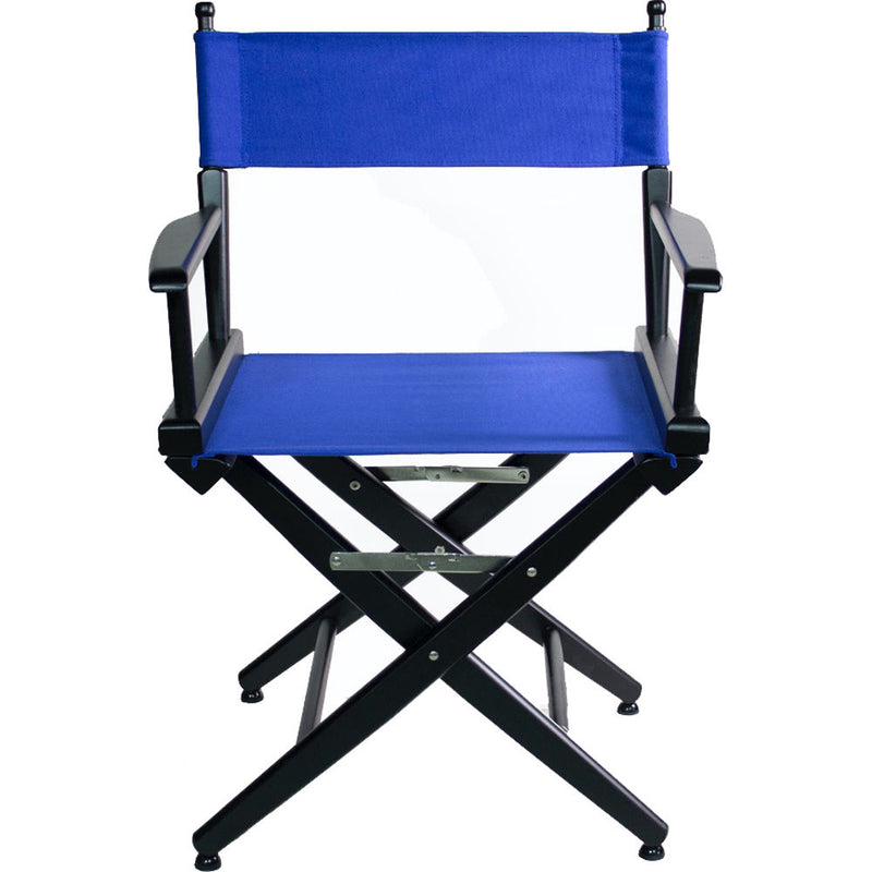 Filmcraft Pro Series Short Director's Chair (18", Black Frame, Blue Canvas)