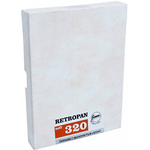 Foma RETROPAN 320 soft Black and White Negative Film (4 x 5", 50 Sheets)