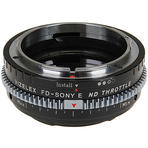 FotodioX Vizelex Cine ND Throttle Lens Mount Adapter-Canon FD/FL 35mm SLR Lens to Sony Alpha E-Mount