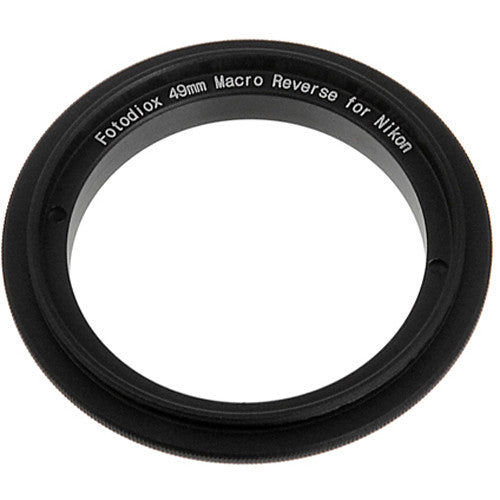 FotodioX 49mm Reverse Mount Macro Adapter Ring for Nikon F-Mount Cameras