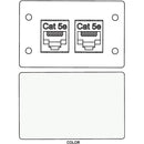 FSR IPS-D721D RJ-45 Bulkhead Dual Cat5-e Insert Plate (White)