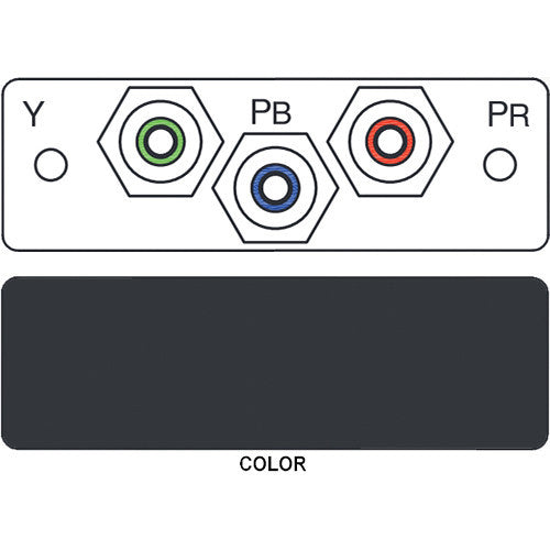 FSR IPS-V230S 3-RCA (R/G/B) to 3-RCA Bulkhead Video Insert (Labeled, Black)