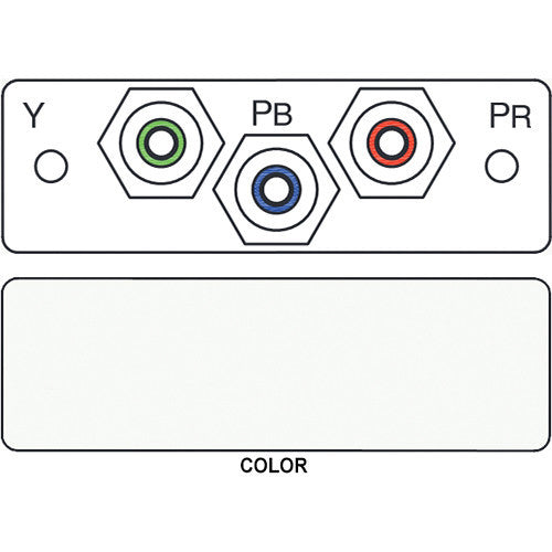 FSR IPS-V230S 3-RCA (R/G/B) to 3-RCA Bulkhead Video Insert (Labeled, White)