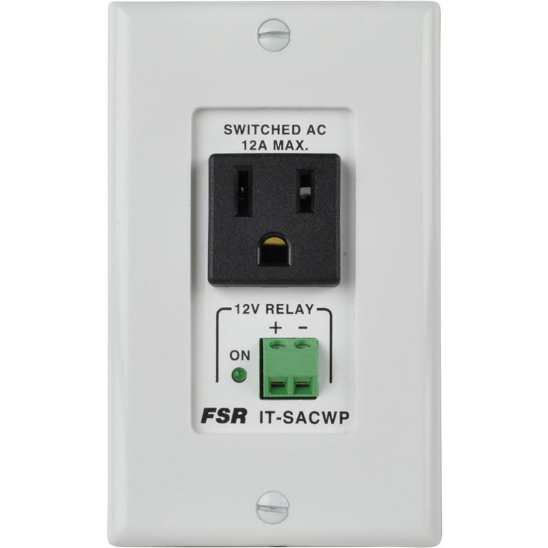 FSR Switched AC Power Outlet Wallplate with 12 VDC (12V)