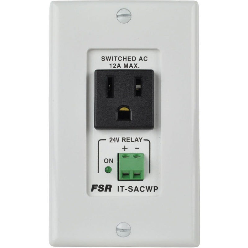 FSR Switched AC Power Outlet Wallplate with 24 VDC (24V)