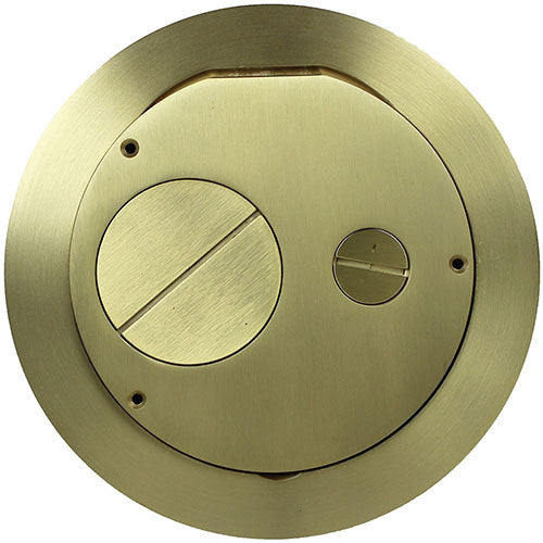 FSR Furniture Feed Cover for 6" SmartFit Poke-Thru Floor Box (Brass)