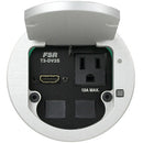 FSR T3-DV2S-1B 3.5" HDMI Round Table Box with Button and LED (Aluminum)