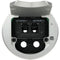 FSR T3-IPS-1B Two-Space IPS Table Box with Two Cable Pull-Through Brackets, Button & LED (Round, Aluminum)