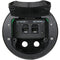 FSR T3-IPS-2B Two-Space IPS Table Box with Two Cable Pull-Through Brackets, Two Buttons & Two LEDs (Round, Black)