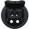 FSR T3-IPS Two-Space IPS Table Box with Two Cable Pull-Through Brackets (Round, Black)