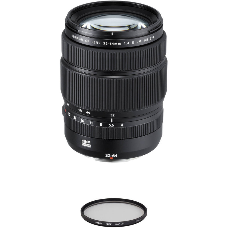 FUJIFILM GF 32-64mm f/4 R LM WR Lens with UV Filter Kit