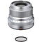 FUJIFILM XF 23mm f/2 R WR Lens with UV Filter Kit (Silver)