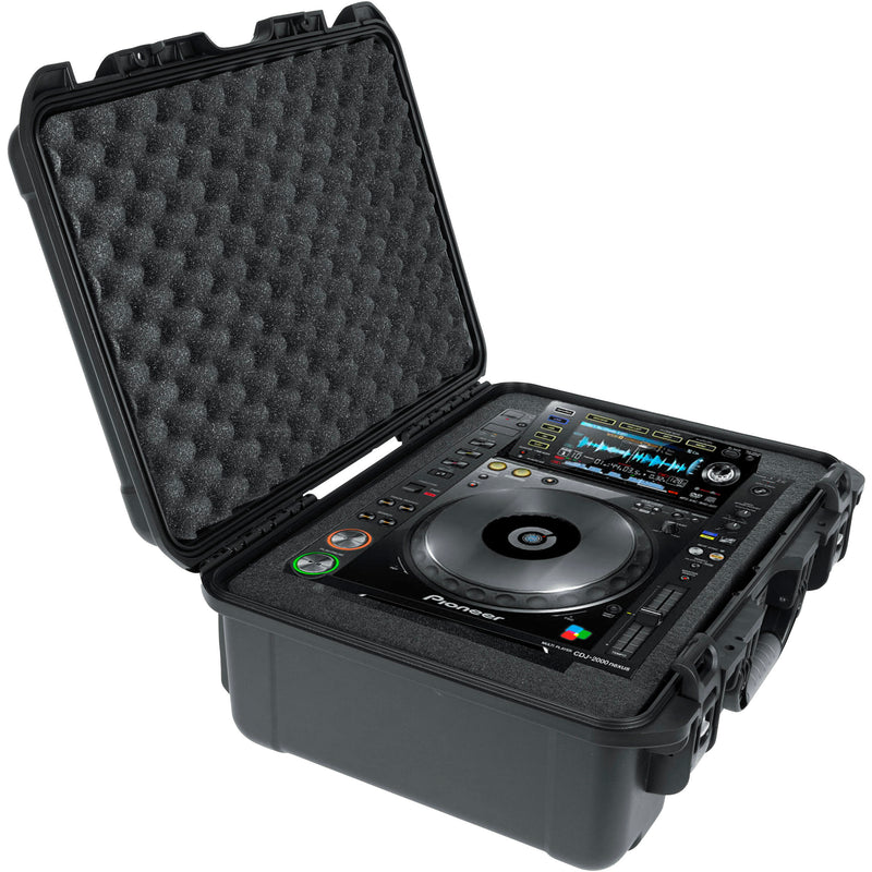 Gator Cases Waterproof Injection Molded Case with Custom Foam Insert for Pioneer CDJ-2000NXS2 (Black)