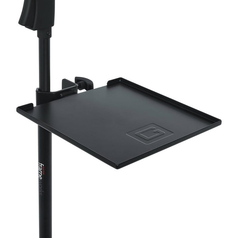 Gator Cases Frameworks Small Microphone Stand Clamp-On Utility Shelf-Capacity up to 10Lbs.