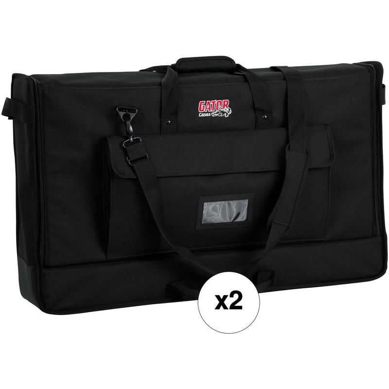 Gator Cases Medium Padded LCD Nylon Carry Tote Bag Kit (27 to 32", 2-Pack)